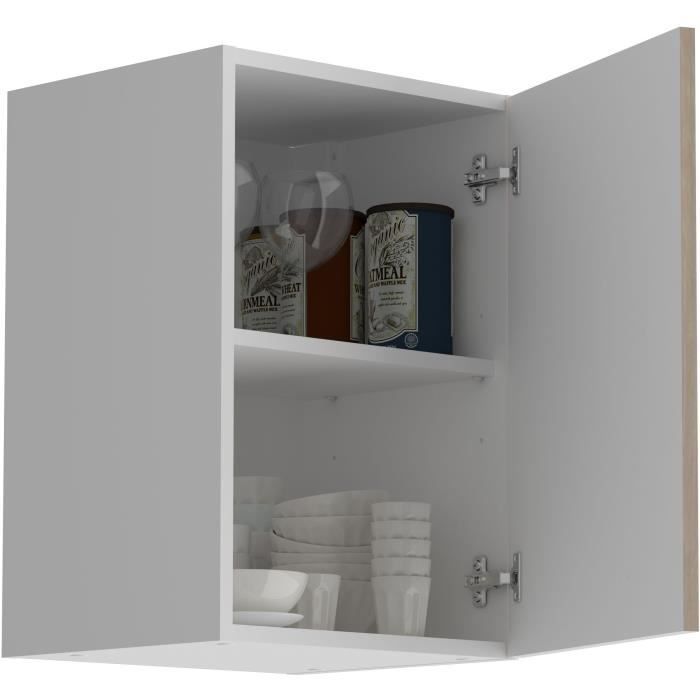 OSLO Meuble haut 1 porte - Décor Chêne Jackson - L 40 x P 36 x H 58 cm