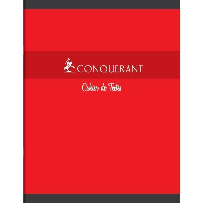 Cahier de Textes - Non spécifié - 17x22cm - 124 pages - 70g - Grands Carreaux Coloris aléatoires