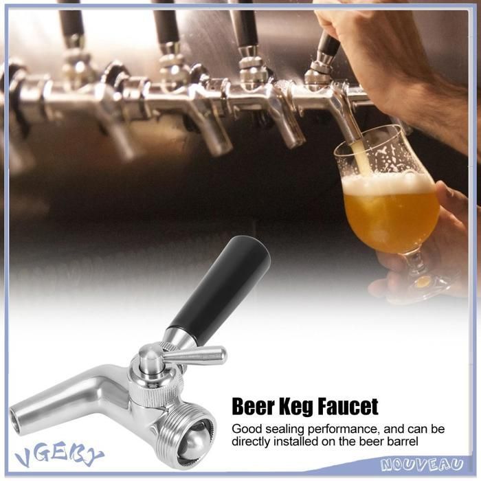 Rubinetto per fusto di birra Duokon, rubinetto regolabile, struttura in rame, set di accessori per birra artigianale