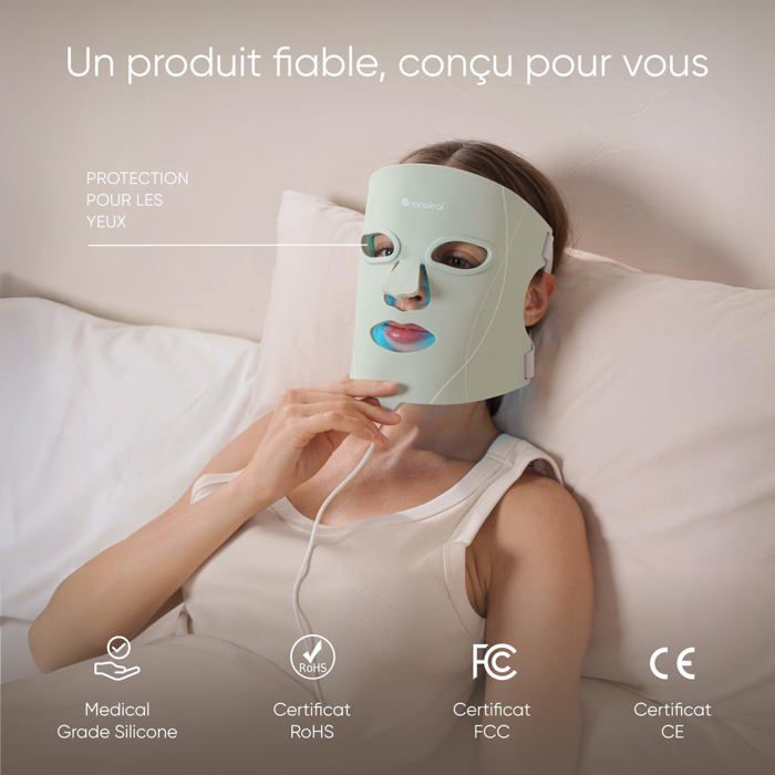 LED Mask - NANOLEAF - Face - 7 Modes - Soft Silicone - USB-C Rechargeable