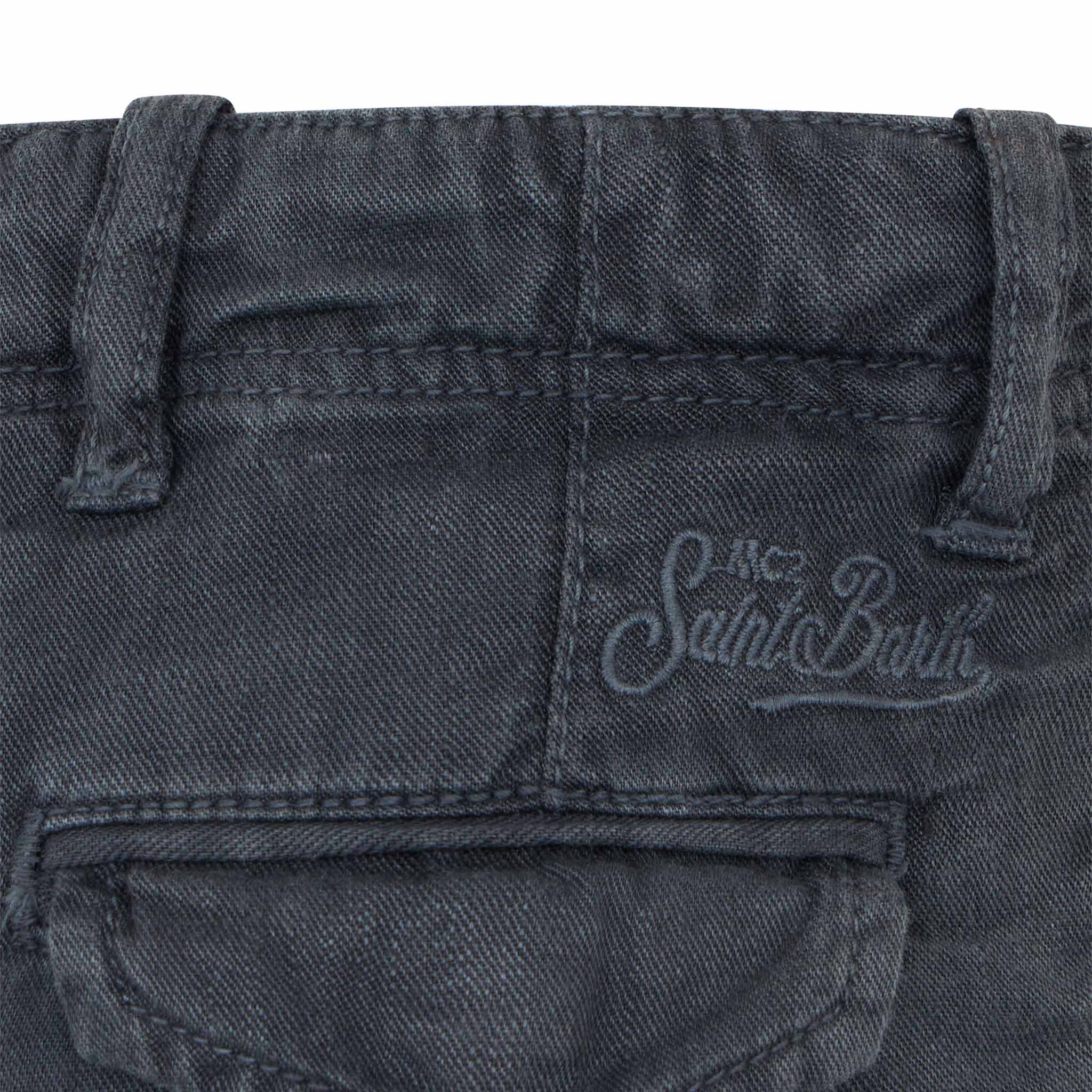 Bermuda da bambino in lino blu