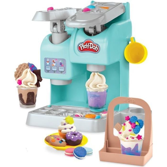 Play-Doh My Super Cafe, pasta modellabile, macchina del caffè giocattolo per bambini dai 3 anni in su, creazione in cucina