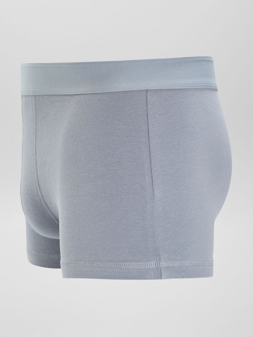 Conjunto de 3 bóxers de color liso - AZUL