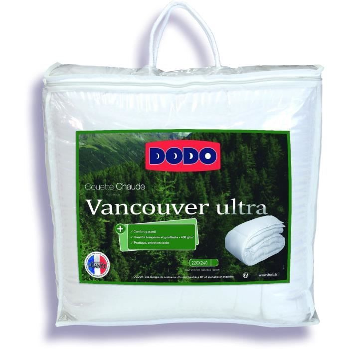 Edredón Vancouver Ultra para todas las estaciones - 220 x 240 cm - 300 g/m² - Blanco - DODO