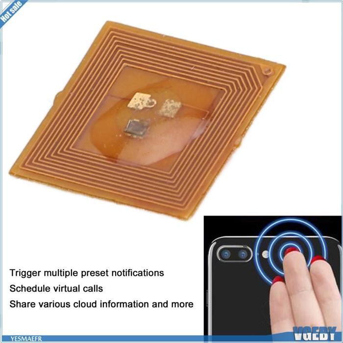 Ashata Puce d'ongle intelligente Smart Nail Microchip DIY Self Adhesive Motion Capteurs pour Manucure Chip parapharmacie membres