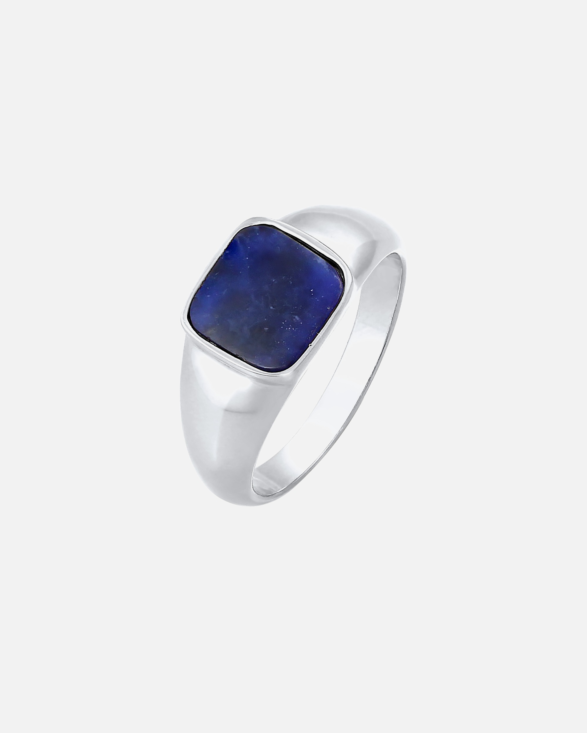 Elli PREMIUM Femmes Sceau Carré Classique avec Pierre précieuse Sodalite en argent sterling 925