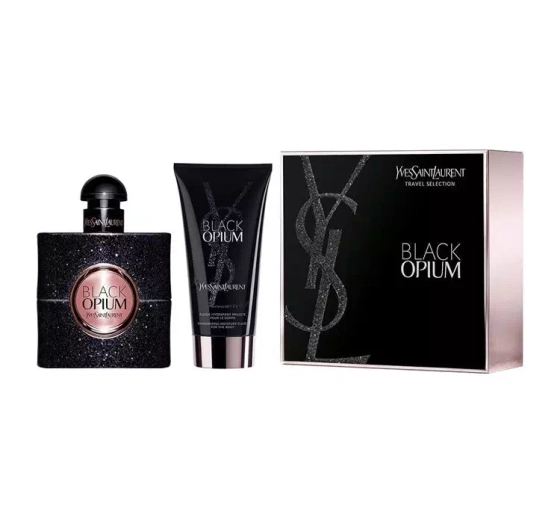 Yves Saint Laurent Black Opium woda perfumowana spray 50 ml   balsam do ciała 50 ml