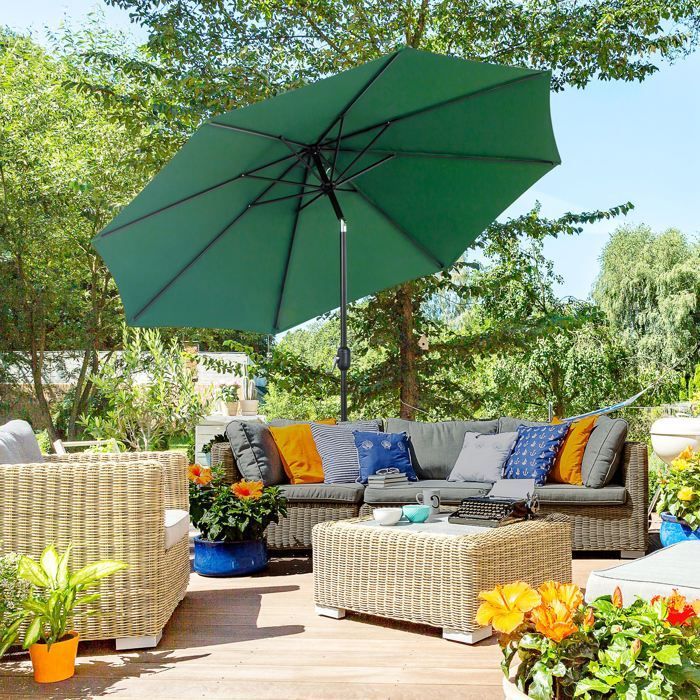 Outsunny - Ombrellone - Metallo - 295x295x250cm - Verde