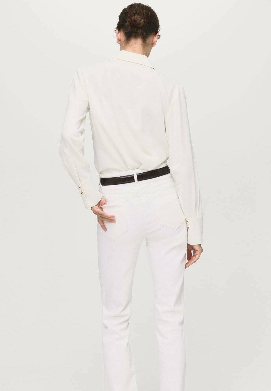 Mango ADULT - Camicetta con bottoni - bianco sporco