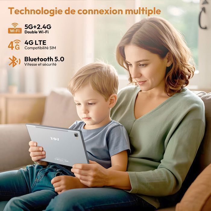 Tablette Tactile P60 Pro Android 15 24 Go + 256 Go(1To Extensible) 10.1