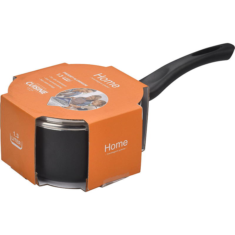 Cuisine Home Gryte 1,3 L ø 16 cm l nonstick med glasslokk