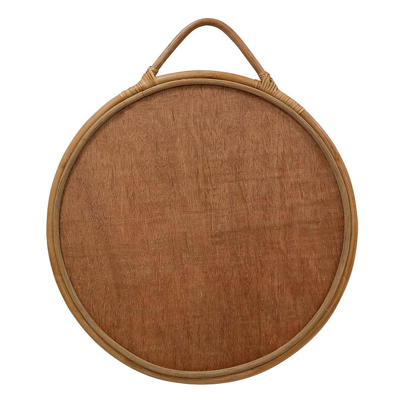 Hemspegel ø 60 cm med rottingram