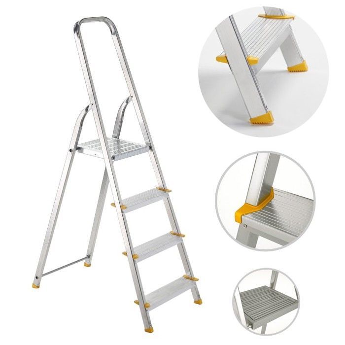 EUROSTYL 4-stufige Aluminium-Trittleiter