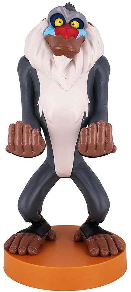 Figura de Rafiki de Disney (El Rey León) - EXQUISITE GAMING - Cable Guys - Soporte para auriculares, smartphone o accesorios pequeños - 20 cm