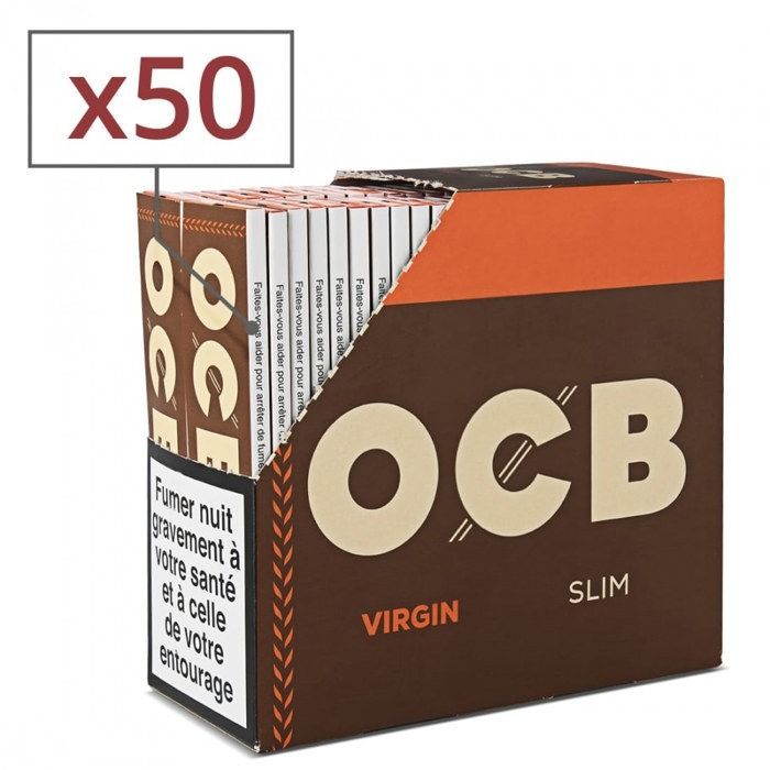 OCB Slim Virgin rolling papers x 50