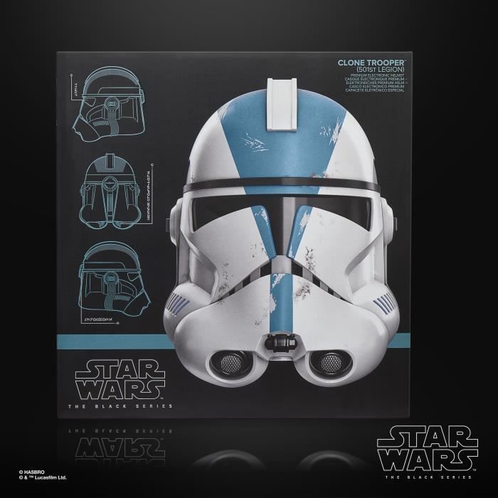 Casco elettronico premium da Clone Trooper della 501ª Legione, articolo per cosplay, età 14+, Star Wars The Black Series
