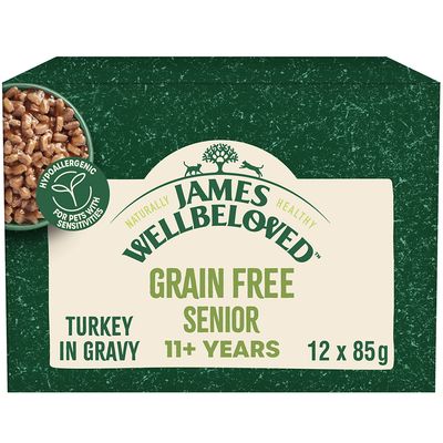 Bolsitas de comida para gatos James Wellbeloved Senior 11+ - Pavo en salsa