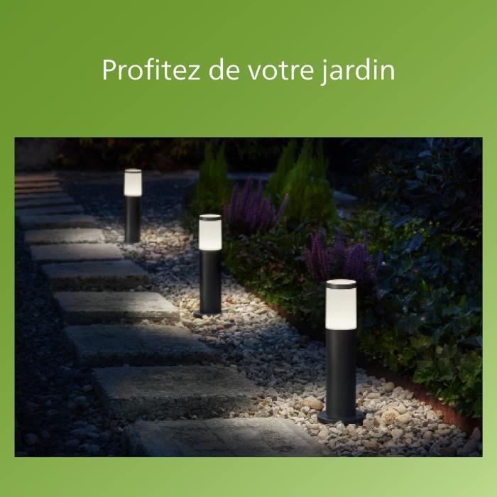 Bolardo exterior de baja tensión PHILIPS Garden Link, 24 W, IP44, 2700 K - Antracita