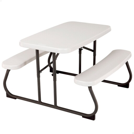 Sammenklappeligt picnicbord, ultra-holdbart, børnebord, 82,5 x 90 x 53,5 cm, UV100 livstidsbeskyttelse