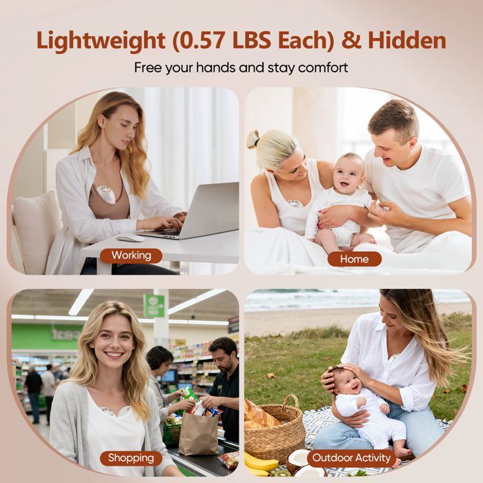 Tire Lait Electrique - Tire Lait Electrique Main Libre Savec 4 Modes 12 Niveaux,affichage LED intelligent avec 17/19/21/24 mm