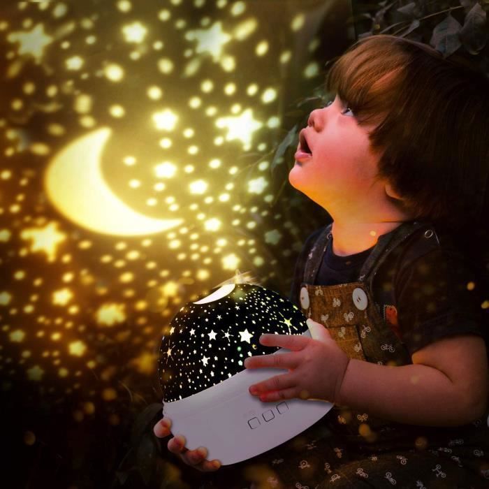 Projecteur - TD® - 360° Rotatif - Lumières Colorées - Veilleuse Enfant - 8 Modes