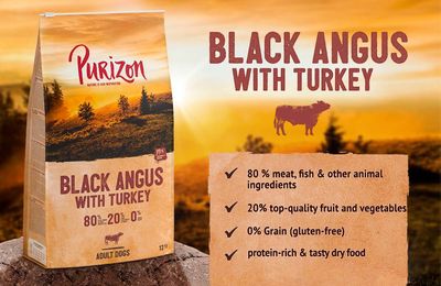 Purizon Black Angus Rindfleisch mit Truthahn (ausgewachsen) – getreidefrei