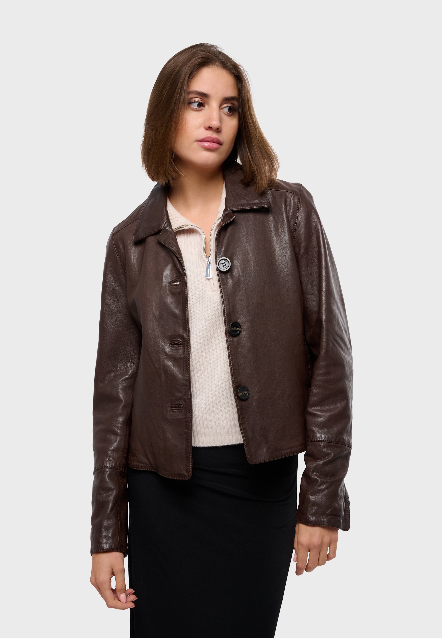 Oakwood LEXIA - Giacca di pelle - cioccolato