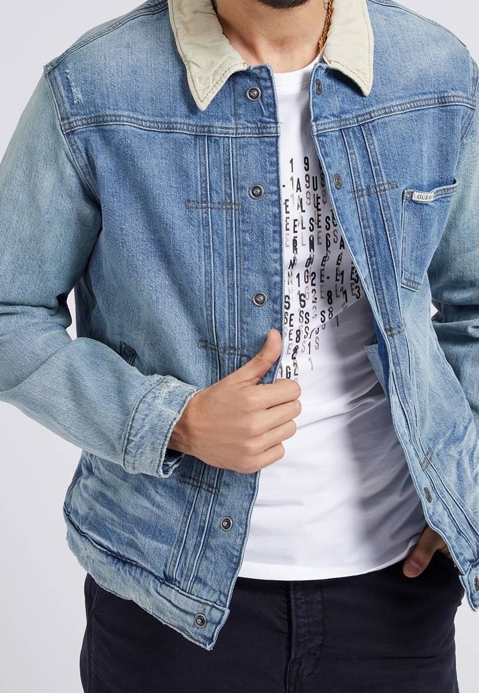 Guess Denimjakke - blå