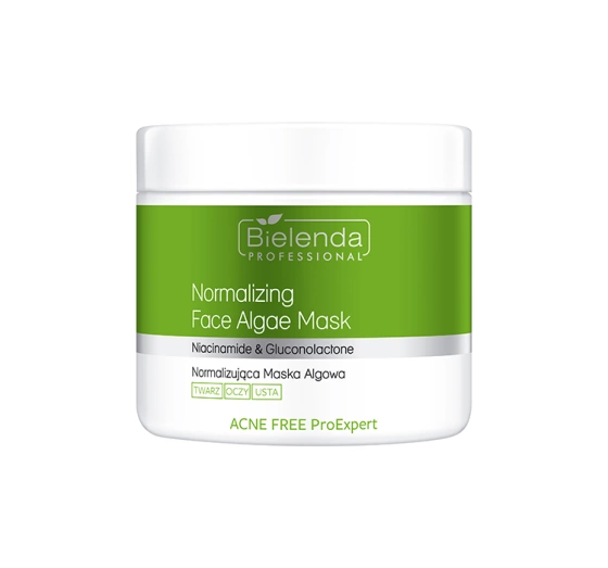 Bielenda Acne Free Proexpert normalizująca maska algowa do twarzy, oczu i ust 160 g