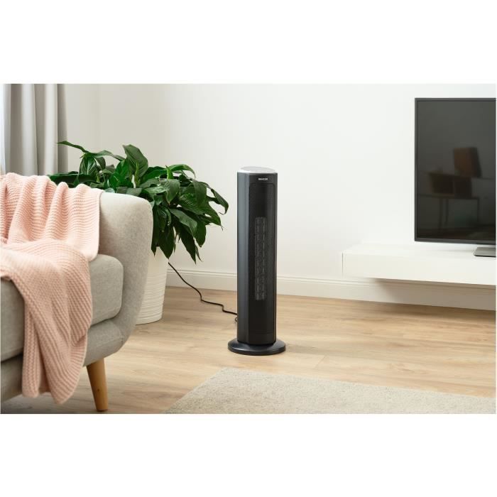 SENCOR SFH 8990BK Ceramic Tower Radiator - Up to 2000 W - 3 Modes - 24 m² / 60 m³ - Remote Control - Black