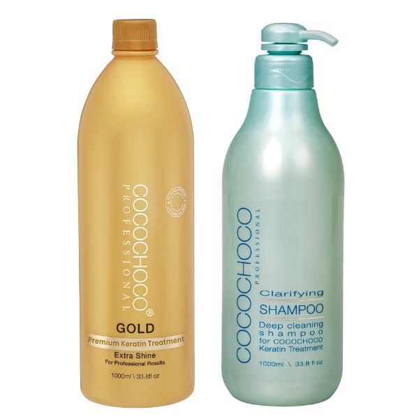 Cocochoco Gold brasiliansk keratinbehandlingssett for salong