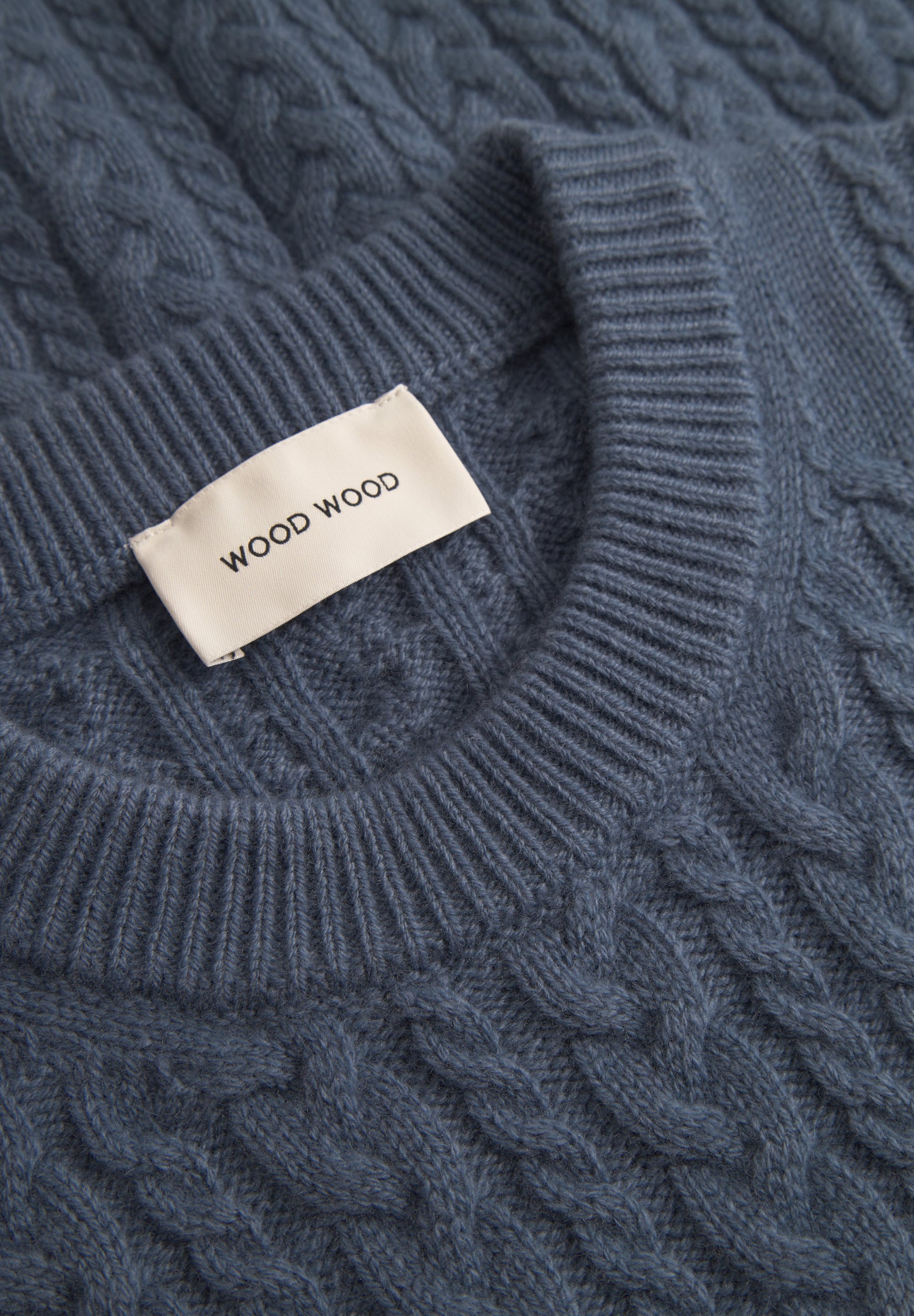 WOOD WOOD CREW NECK - Svetr - bluefin