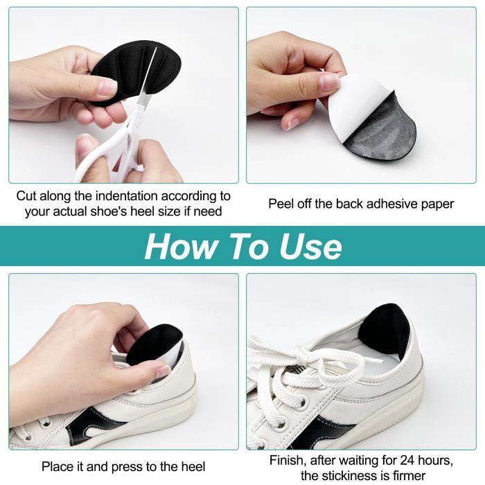Set of 9 Pairs of Adhesive Heel Protectors - Cushions for Sneakers, Leather Shoes - Anti-Friction