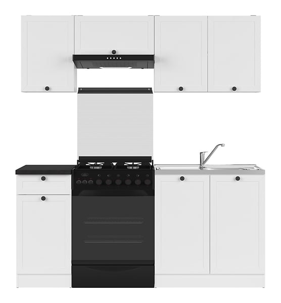 Komplet kuchenny Junona Line 180 cm biały z blatem