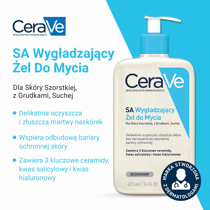 CeraVe Cleansers SA Smoothing Cleanser čistiaci a zjemňujúci gél pre suchú pokožku