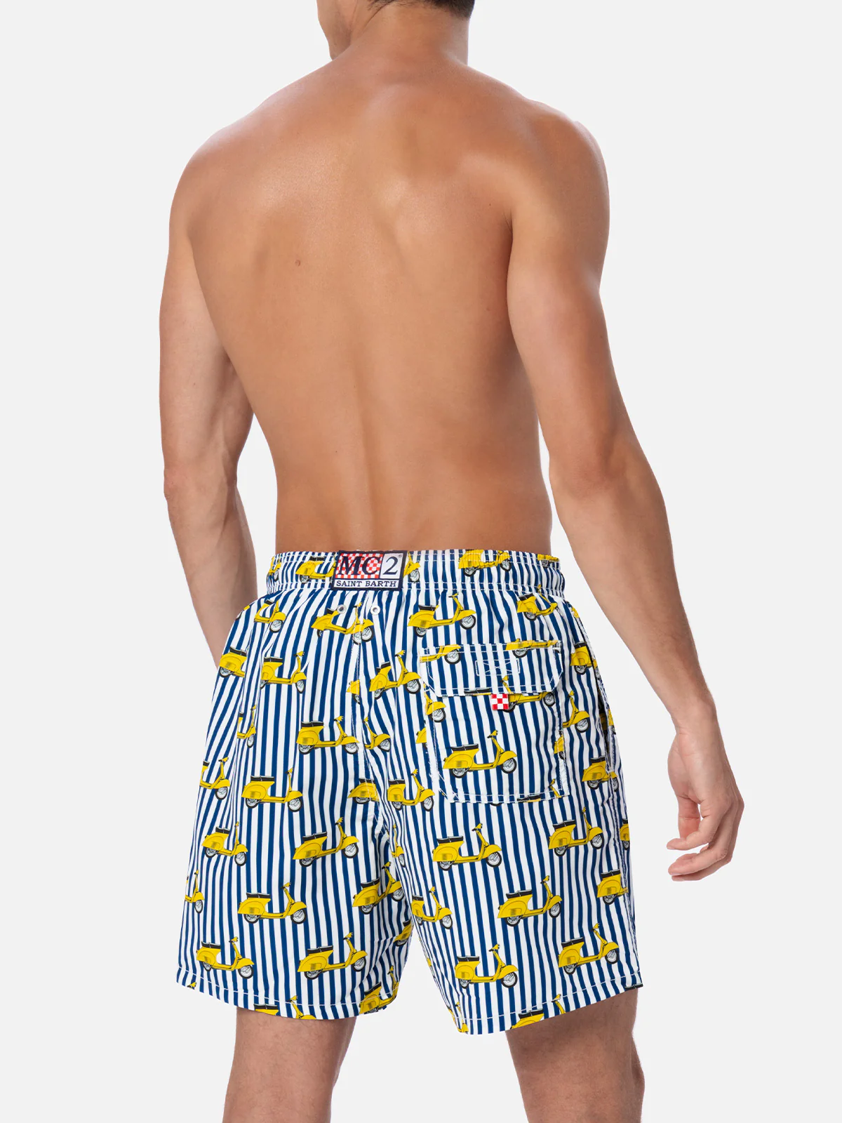 Gustavia herenzwempak tot halverwege de kuit met Vespa-print | E