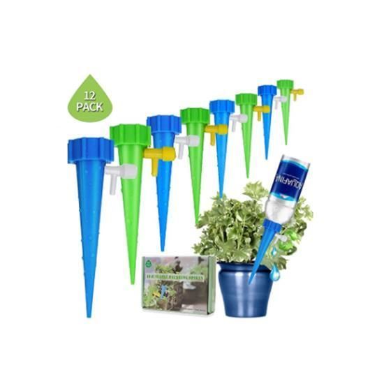 12-Piece Drip Irrigation Kit, Automatic Plant Sprinkler System for Indoor and Outdoor Gardens and Homes