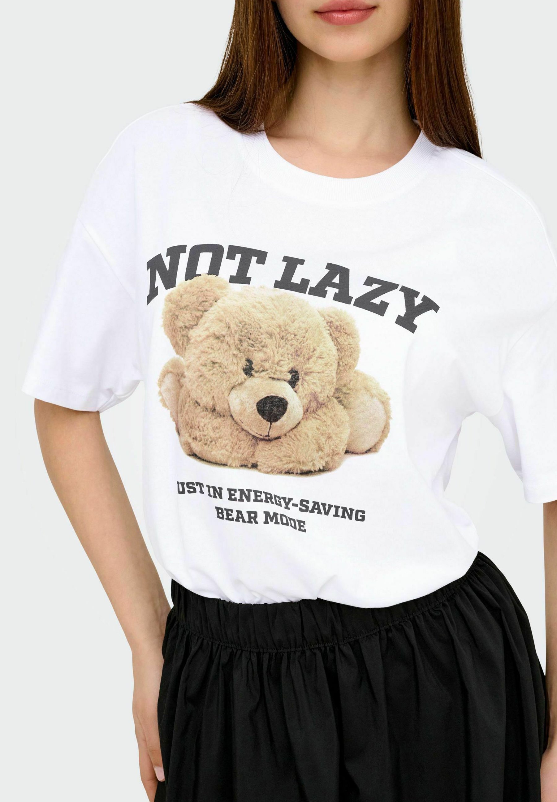 ONLY ONLVIVVI LIFE LOVELY - T-shirt met print - helder wit