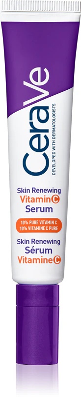 „CeraVe Skin Renewing“ vitamino C serumas yra skaistinamasis serumas su vitaminu C, kuris atnaujina odos apsauginį barjerą.