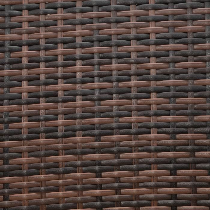 Set di mobili da giardino in resina effetto vimini - Mobili da esterno - Set da 4 pezzi - Marrone