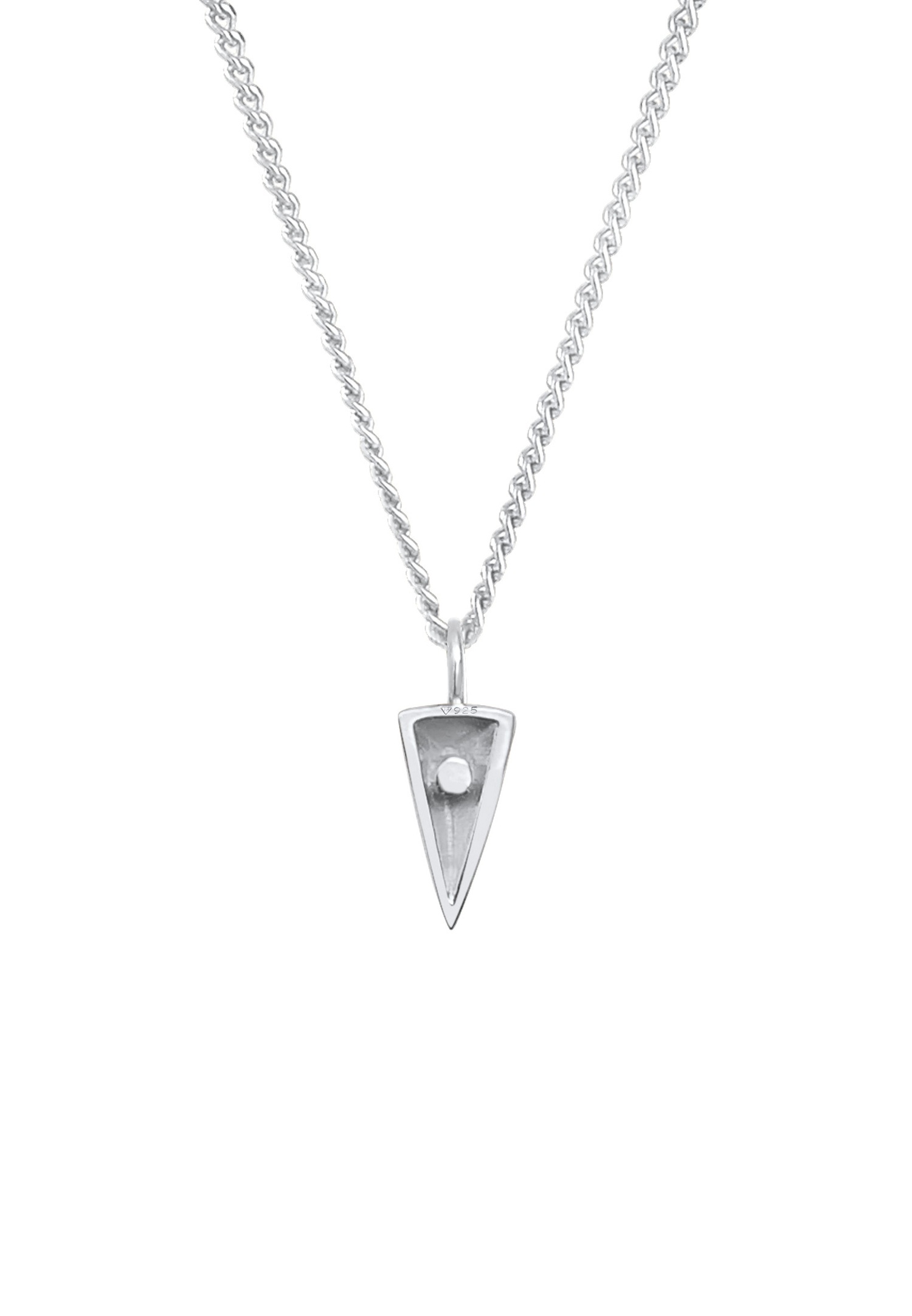 Elli Triangle Pendentif Géo Trend Minimal Design Collier Femme - (925/1000) Argent
