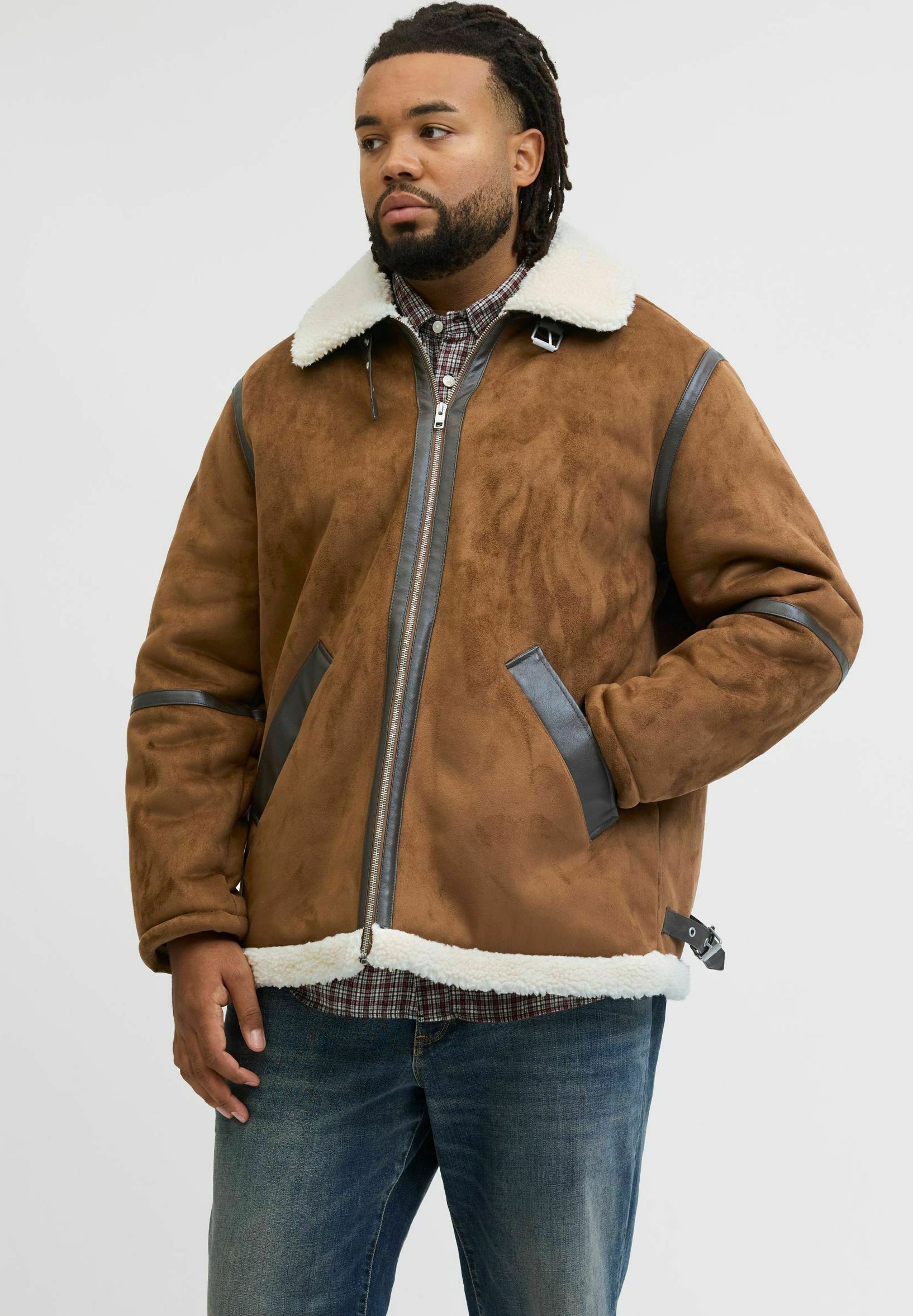 Jack & Jones kunstnahast jakk - konjaki värvi