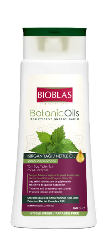 Bioblas Botanic Oils Szampon z Olejem Pokrzywowym przeciw wypadniu włosów