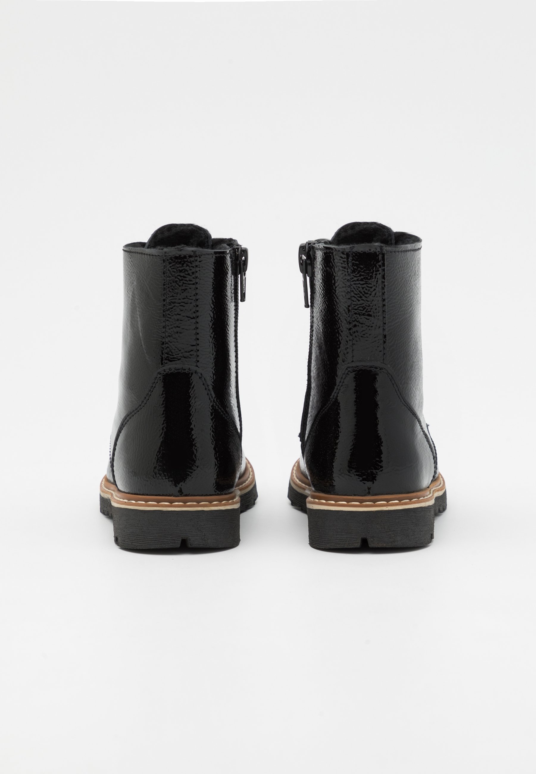 Friboo LEATHER - Stivaletti stringati alla caviglia - neri
