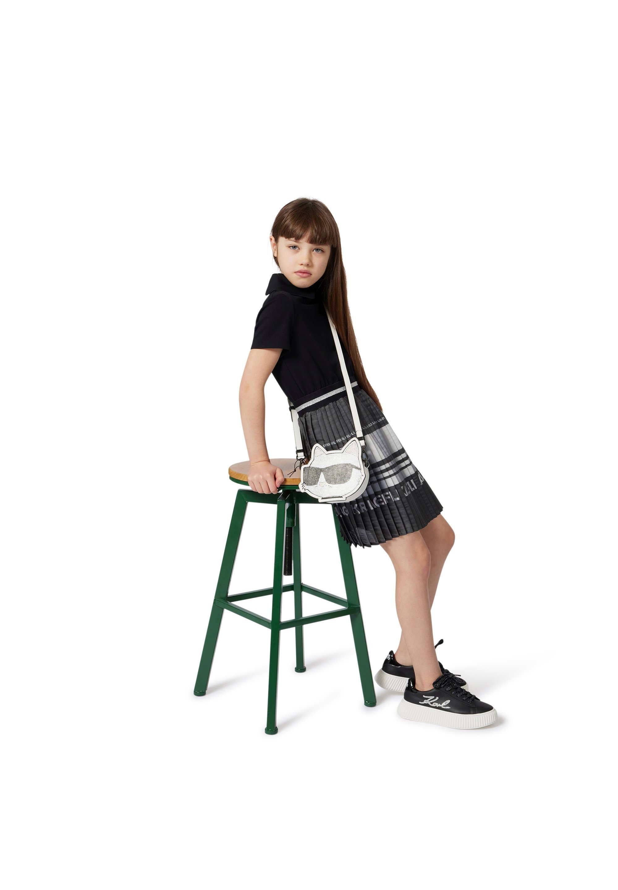 ABITO DA BAMBINA KARL LAGERFELD - Abito da giorno - nero/grigio antracite