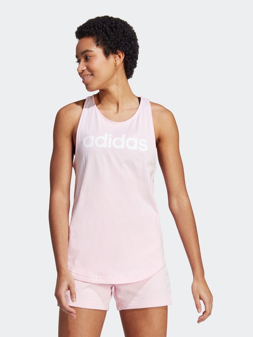 Camiseta regata Adidas com logo - Rosa