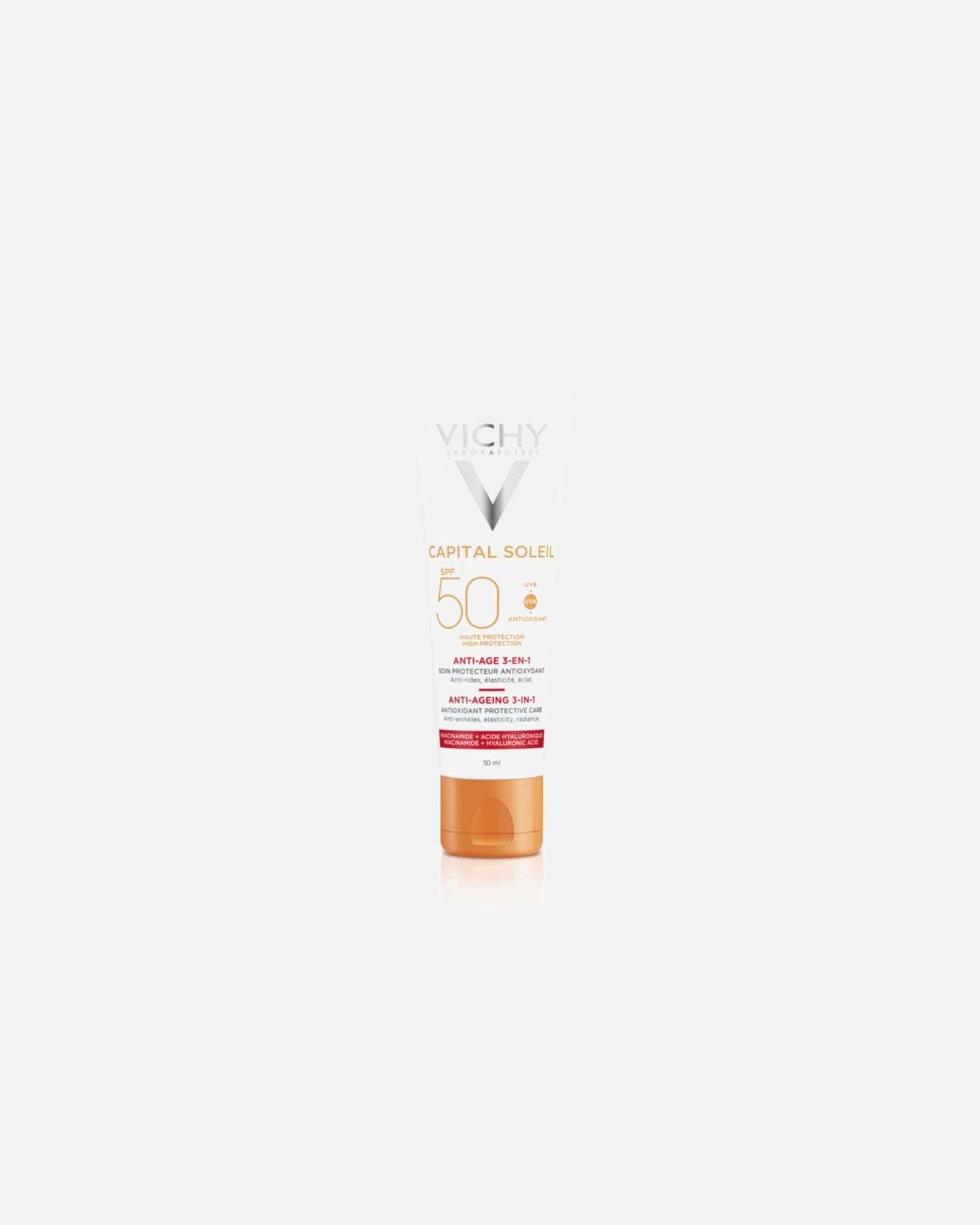Vichy Capital Soleil pretnovecošanās 3-in-1 antioksidantu saules aizsargkrēms ar SPF 50 - 50 ml