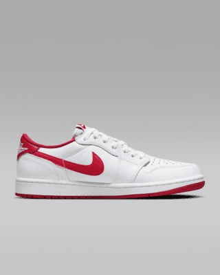 Air Jordan 1 Low OG 'White/Red' Men's Shoes