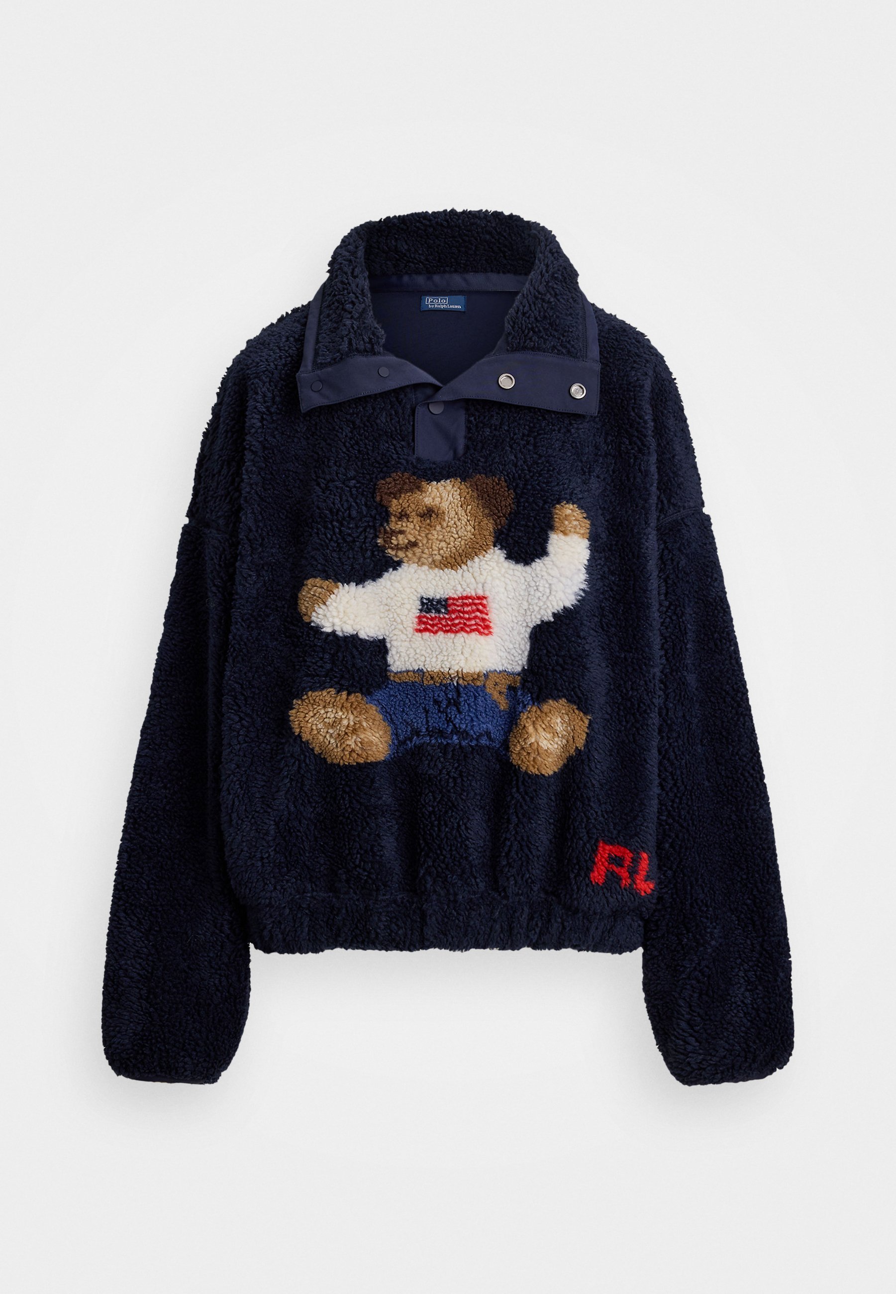 Polo Ralph Lauren Polo Bär High Flor Fleece-Pullover mit Stehkragen – Fleece-Pullover – Jägerblau