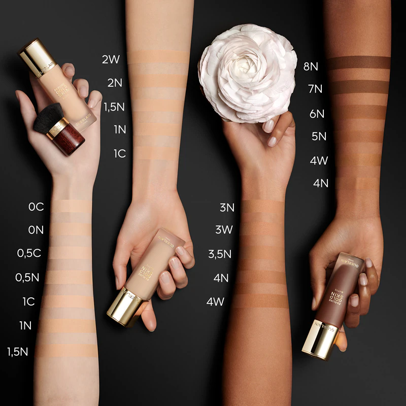 Base matificante de longa duração GUERLAIN Parure Gold Skin com FPS 15